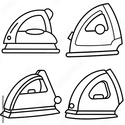 Iron Coloring Page – Clothes Iron Outline for Kids