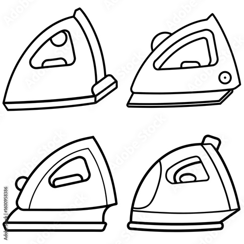 Iron Coloring Page – Clothes Iron Outline for Kids