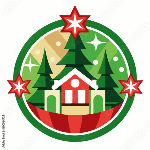 Collection of Holiday Christmas Labels