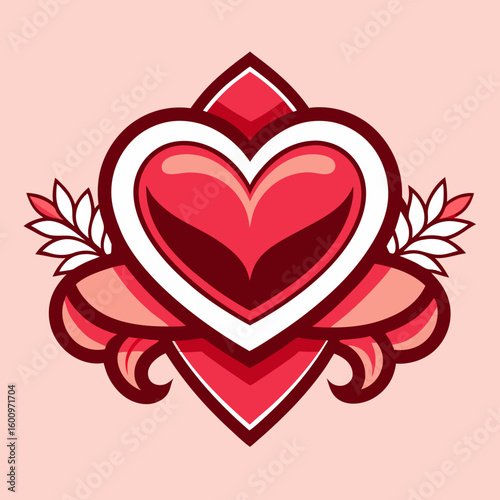 Love hearts shape logo vector