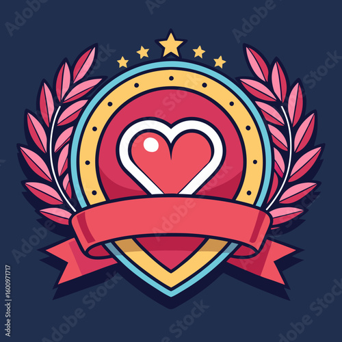 Love hearts shape logo vector
