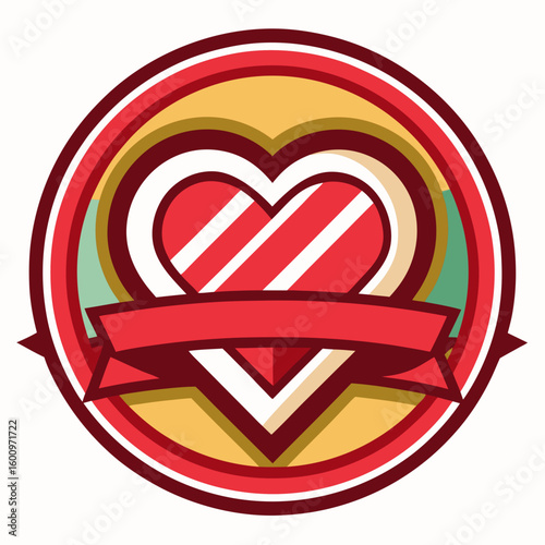 Love hearts shape logo vector