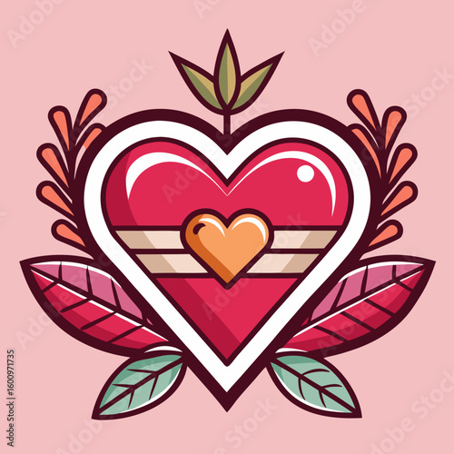 Love hearts shape logo vector