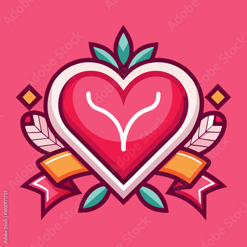 Love hearts shape logo vector