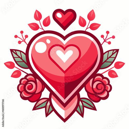 Love hearts shape logo vector