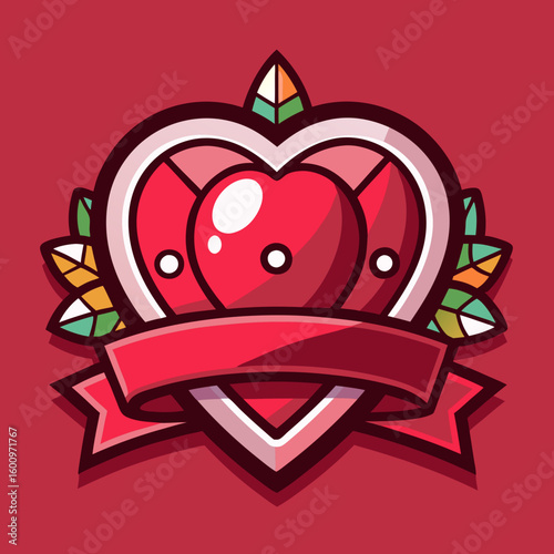 Love hearts shape logo vector