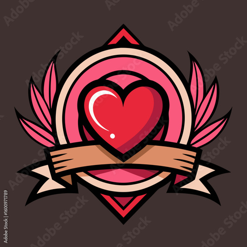 Love hearts shape logo vector