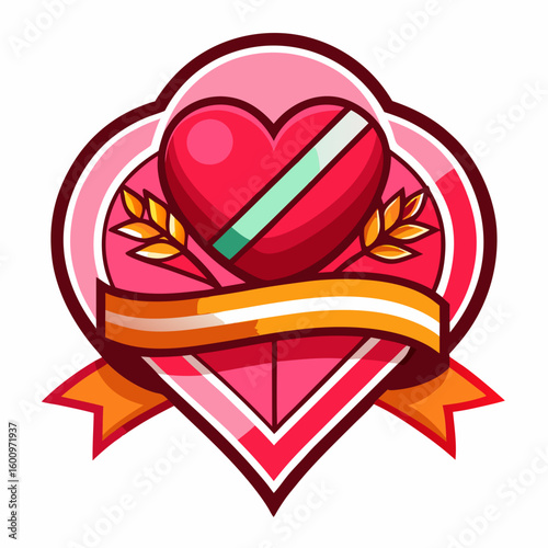 Love hearts shape logo vector