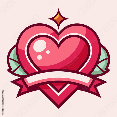 Love hearts shape logo vector
