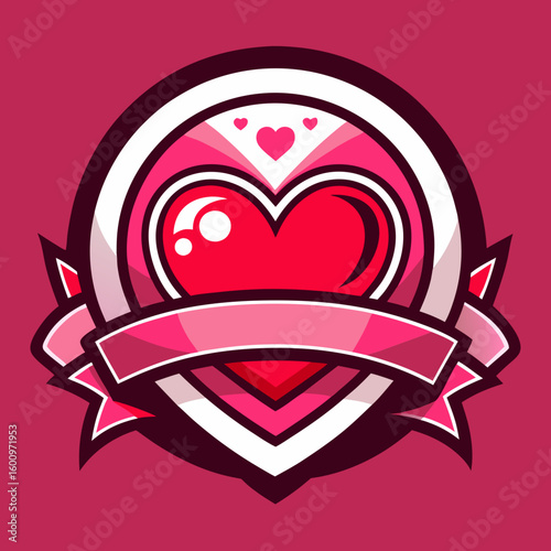 Love hearts shape logo vector