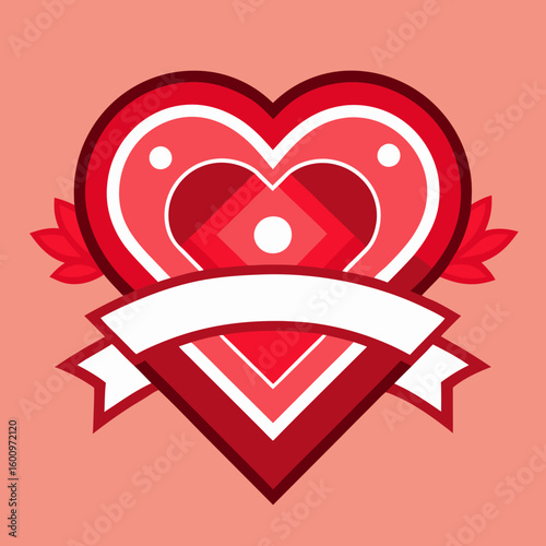 Love hearts shape logo vector