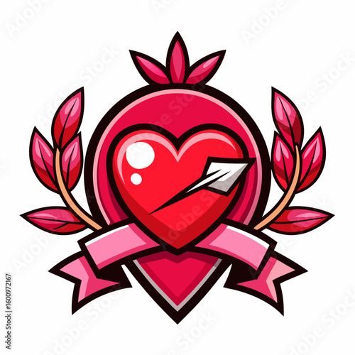 Love hearts shape logo vector