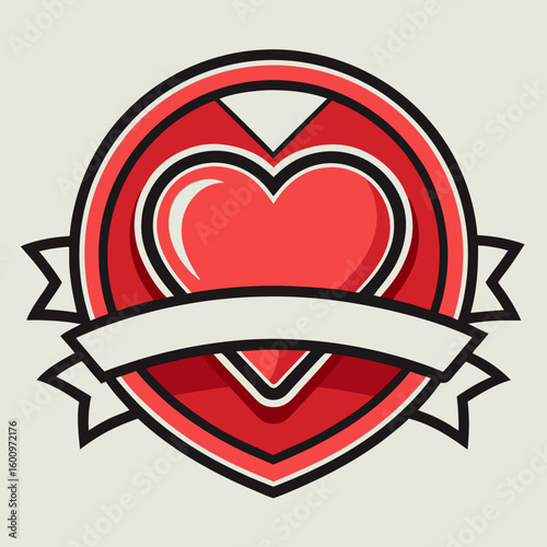 Love hearts shape logo vector