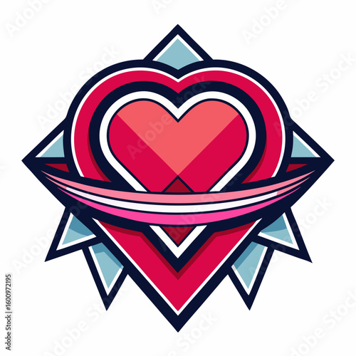 Love hearts shape logo vector