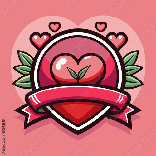 Love hearts shape logo vector