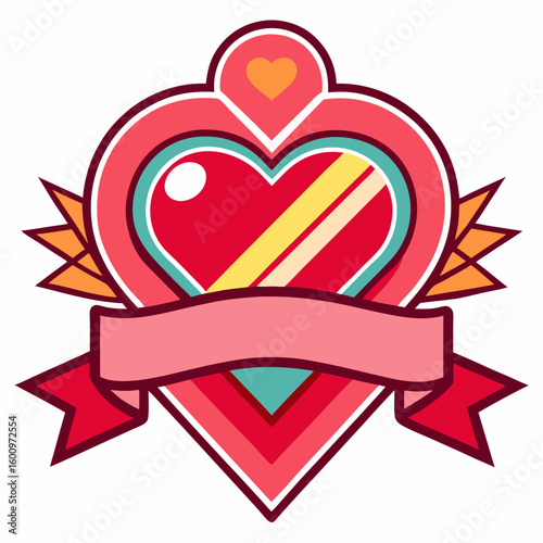 Love hearts shape logo vector