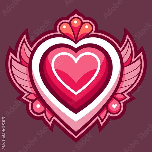 Love hearts shape logo vector