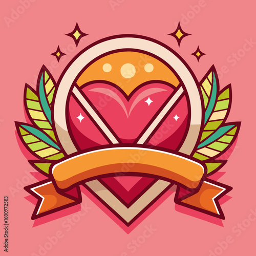 Love hearts shape logo vector