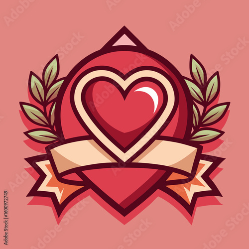 Love hearts shape logo vector