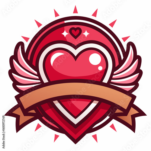 Love hearts shape logo vector