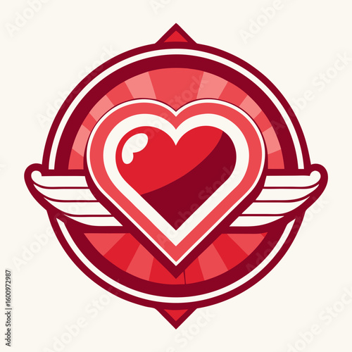 Love hearts shape logo vector