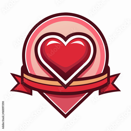 Love hearts shape logo vector