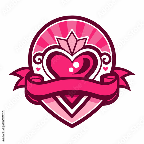 Love hearts shape logo vector