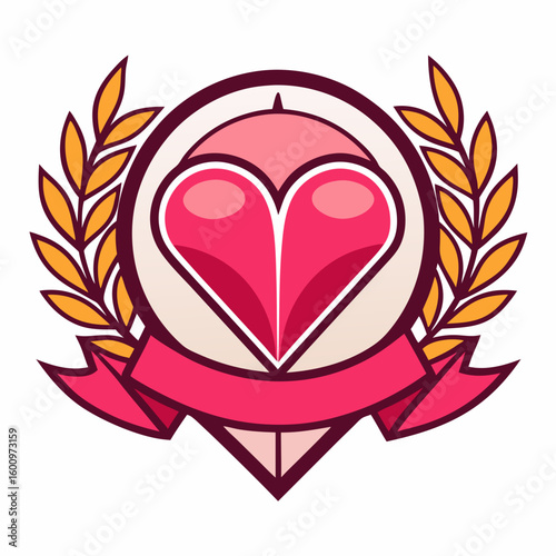 Love hearts shape logo vector