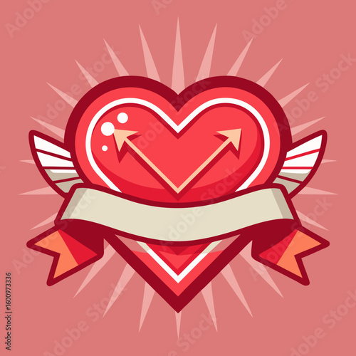 Love hearts shape logo vector