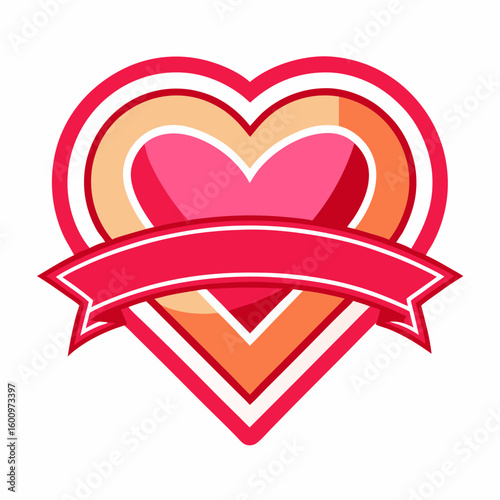 Love hearts shape logo vector