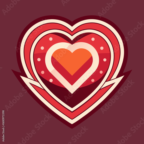 Love hearts shape logo vector