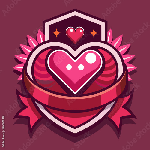 Love hearts shape logo vector