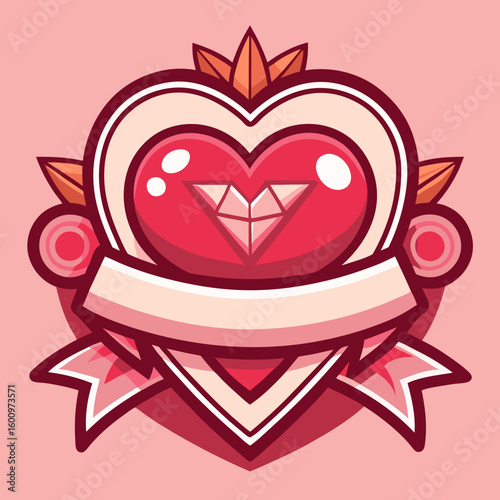 Love hearts shape logo vector