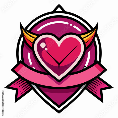 Love hearts shape logo vector