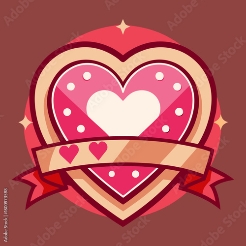 Love hearts shape logo vector
