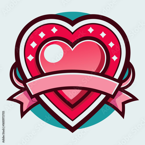 Love hearts shape logo vector