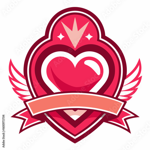 Love hearts shape logo vector