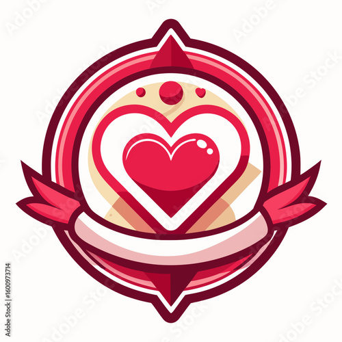 Love hearts shape logo vector