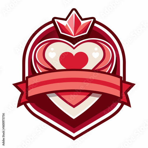 Love hearts shape logo vector