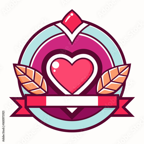 Love hearts shape logo vector