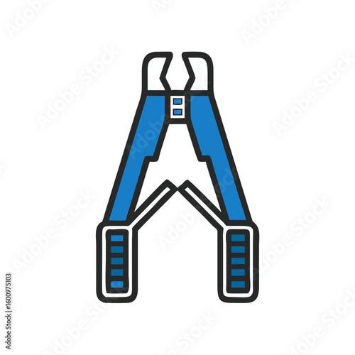 Clamps tool in blue color and modern design for industrial use  