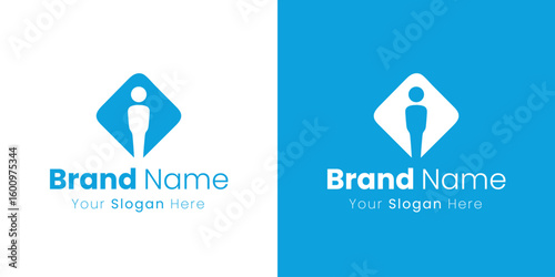 Free Download Modern Abstract Human Figure Logo Design for Business Brand Identity - GFXLoad