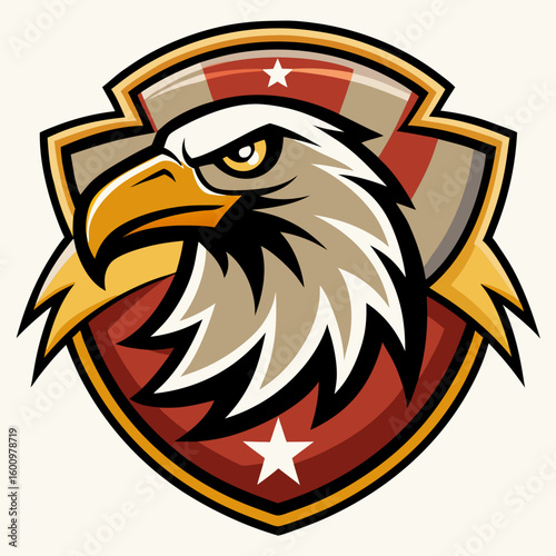 Eagle Illustration vector design, Eagle logo, icon Design, Colorful Eagle Head vector design