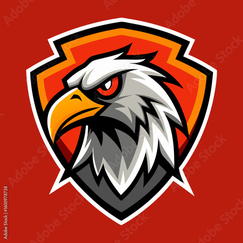 Eagle Illustration vector design, Eagle logo, icon Design, Colorful Eagle Head vector design