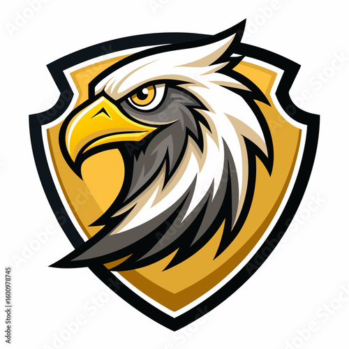 Eagle Illustration vector design, Eagle logo, icon Design, Colorful Eagle Head vector design