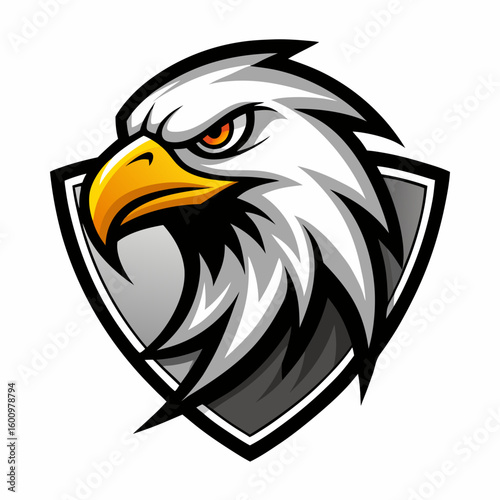 Eagle Illustration vector design, Eagle logo, icon Design, Colorful Eagle Head vector design