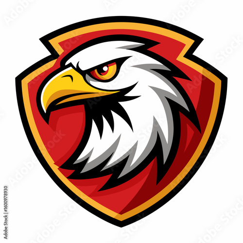 Eagle Illustration vector design, Eagle logo, icon Design, Colorful Eagle Head vector design