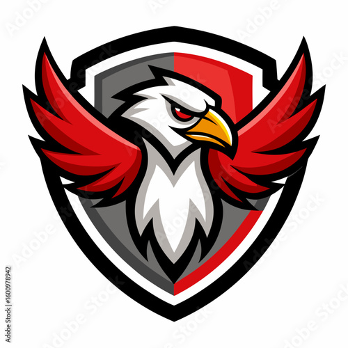 Eagle Illustration vector design, Eagle logo, icon Design, Colorful Eagle Head vector design