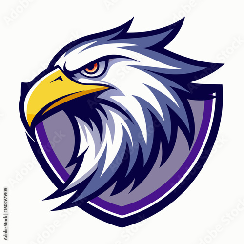 Eagle Illustration vector design, Eagle logo, icon Design, Colorful Eagle Head vector design