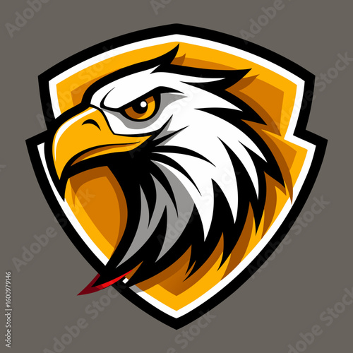 Eagle Illustration vector design, Eagle logo, icon Design, Colorful Eagle Head vector design